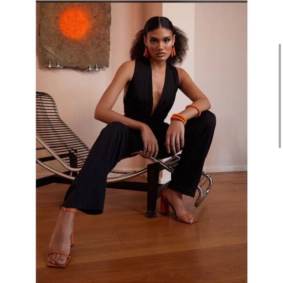 NEW Diarrablu Umy Wrap Jumpsuit Convertible Black Size L - Picture 10 of 11